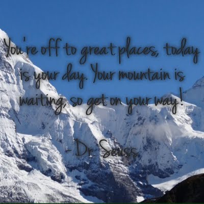 mountains with Dr. Seuss quote