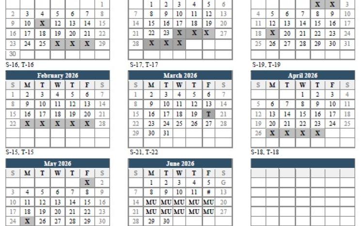 School District Calendar for 2025-2026